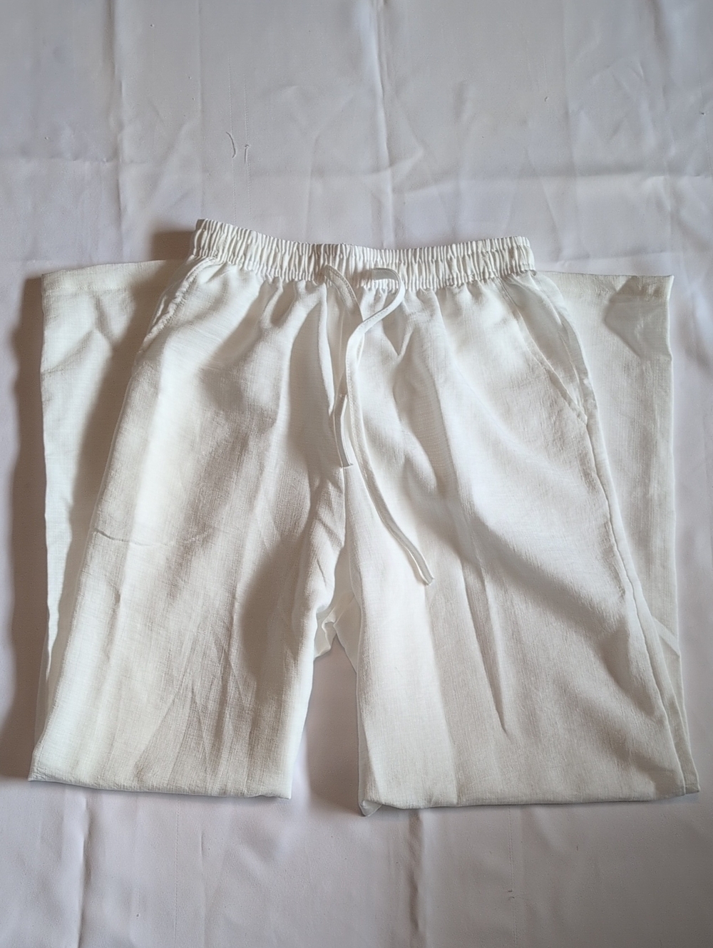 Boho White Baggy Leg Pants